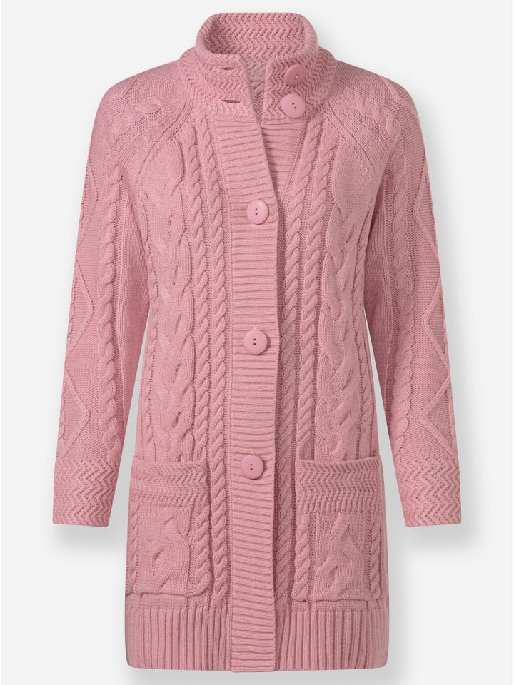 Strickjacke in hortensie