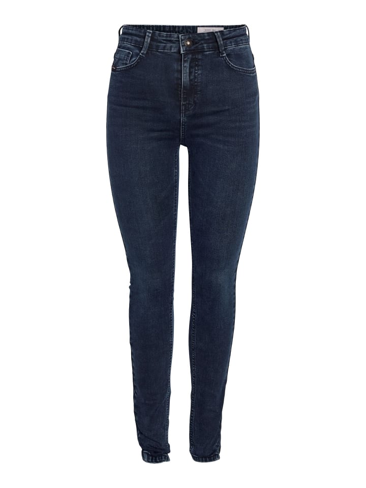 Skinny Fit Jeans in Dark Blue Denim
