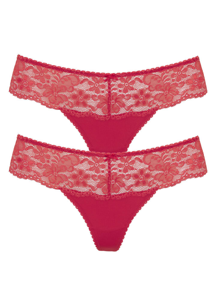 String in 2xlipstick red