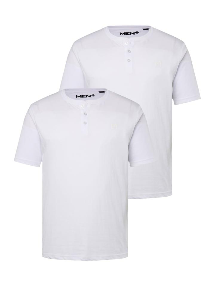 Kurzarm T-Shirt in schneeweiß