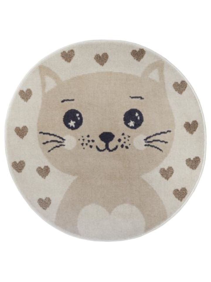 Adventures Kinderteppich Katze - creme, beige