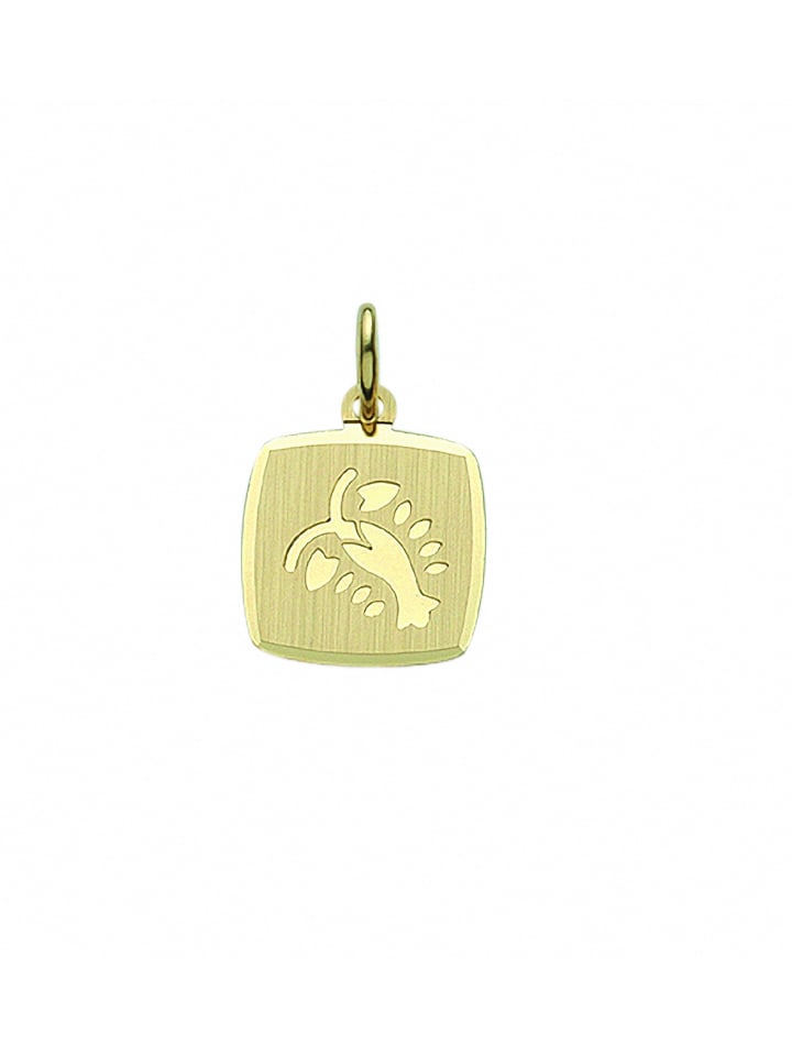 Damen & Herren 333 Gold Sternzeichen Anhänger Krebs in gold