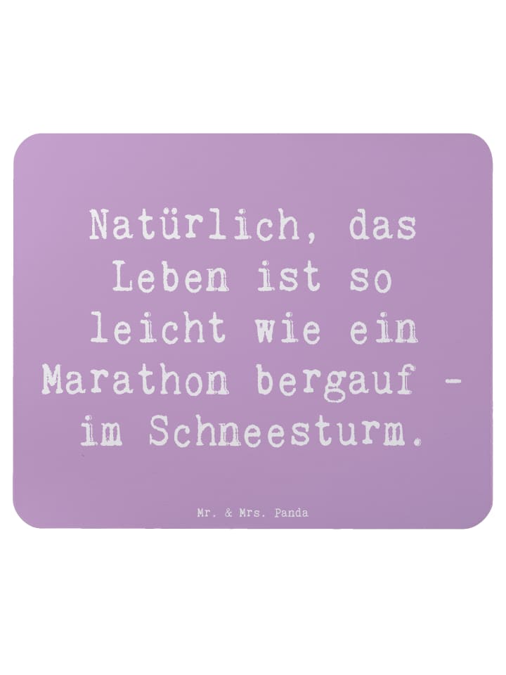 Mouse-Pad Spruch Leichtigkeit im Leben mit Spruch in Lavendeltraum