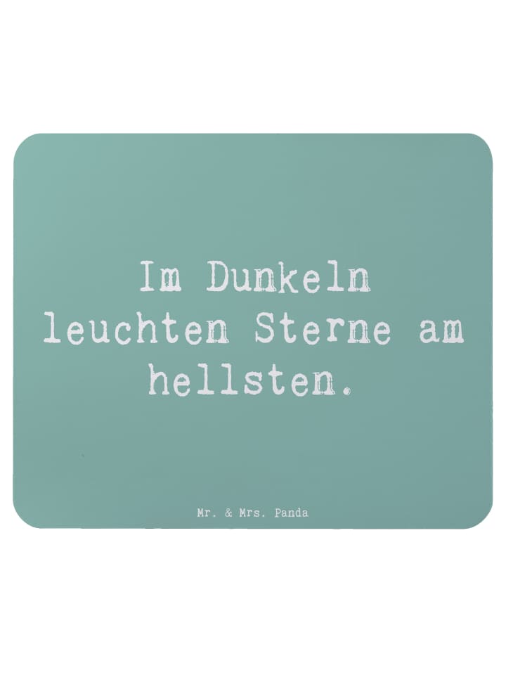 Mouse Pad Spruch Angst vor Dunkelheit überwinde... in Meeresbrise