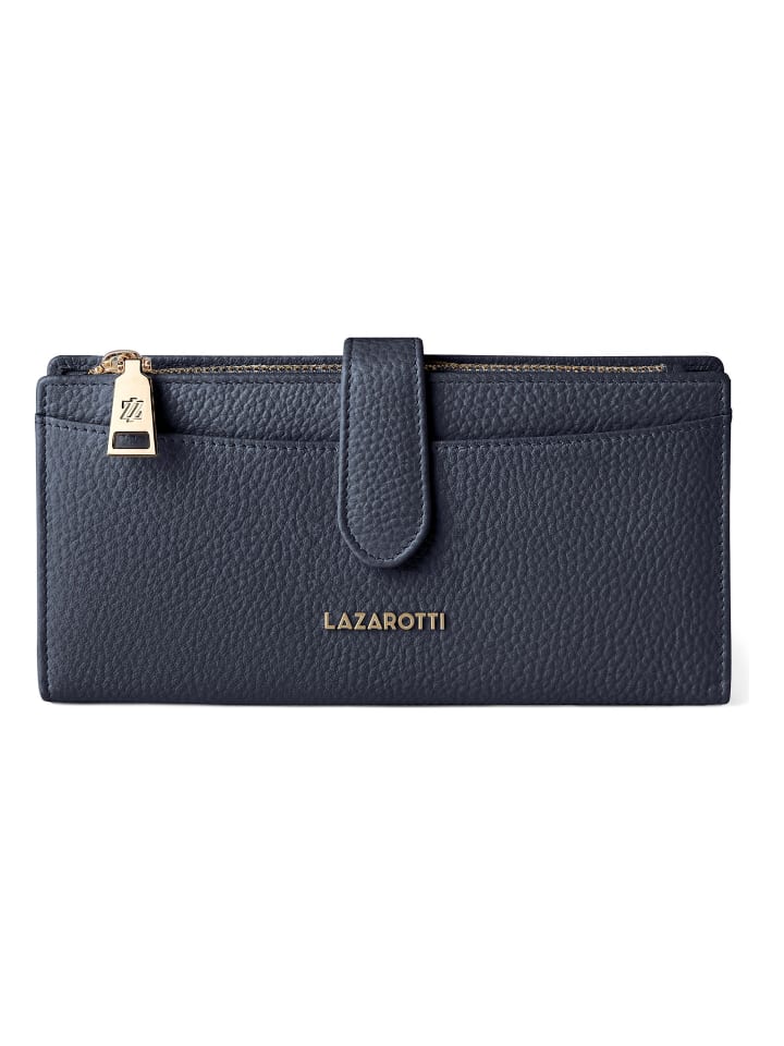 Bologna Leather Geldbörse Leder 20 cm navy