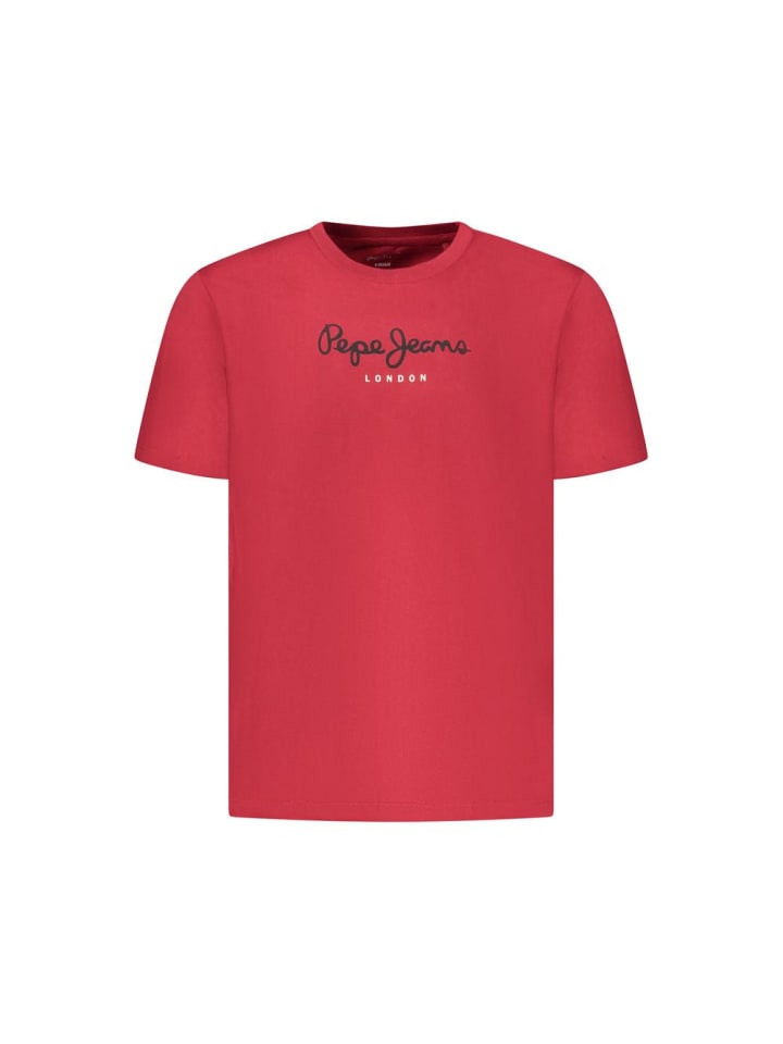 Rot Baumwolle Herren T-Shirt