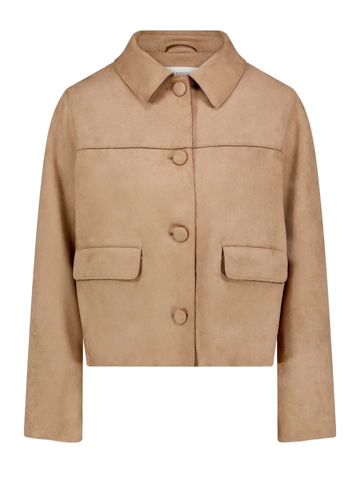 Casual-Jacke mit Eingrifftaschen in Braun