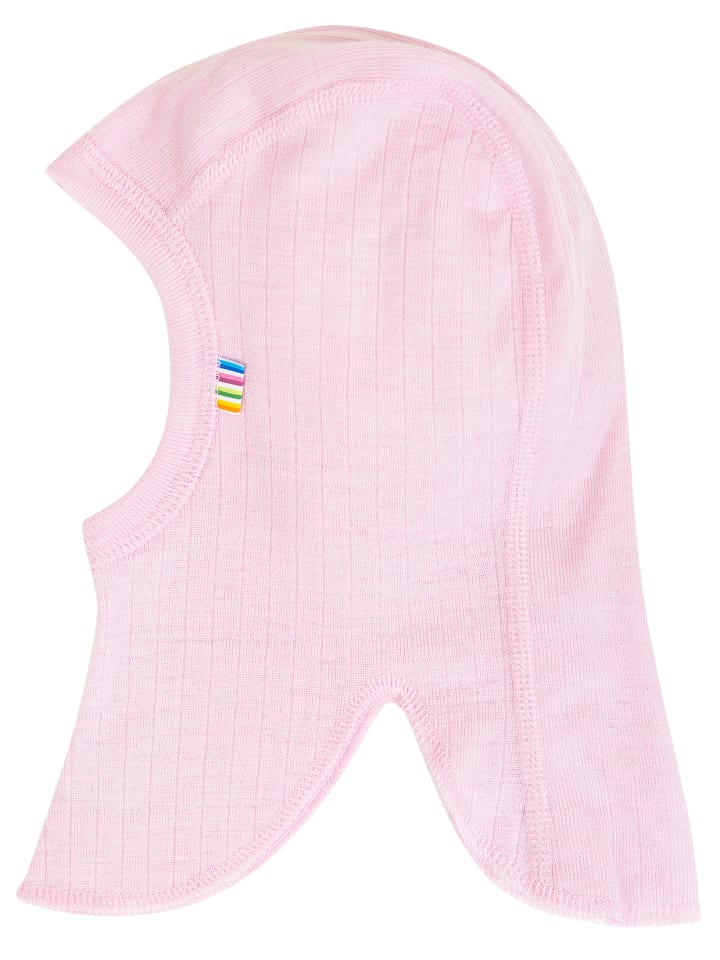 Schalmütze Balaclava Merino-Wolle in prime rose