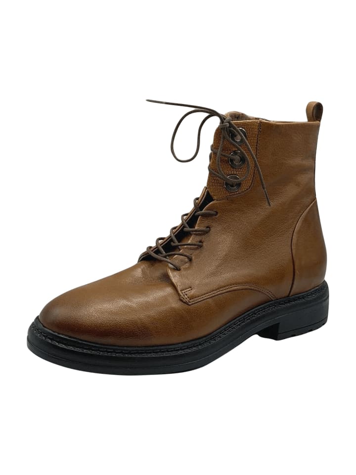 Schnürstiefeletten in Braun
