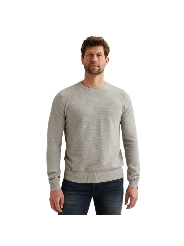 Pullover R-NECK COTTON MODAL in Grau