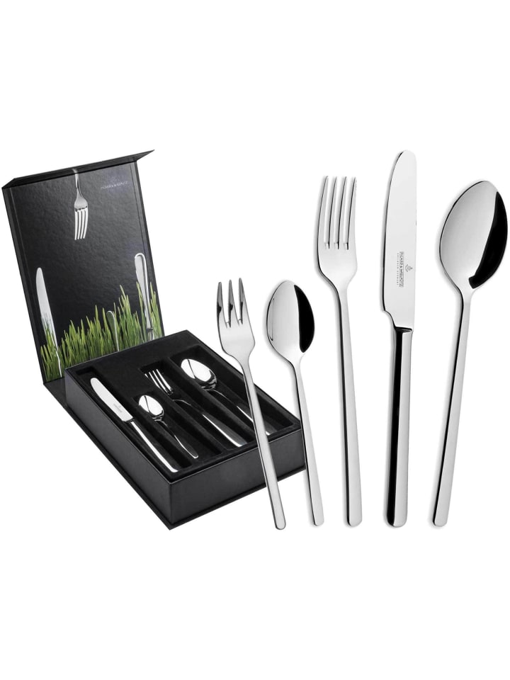 30-tlg. Tafelbesteck inkl. Besteckbox Ventura in Silber