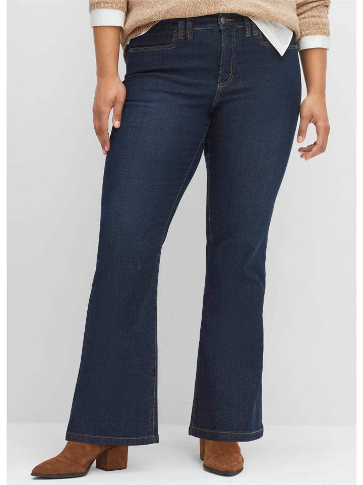 Bootcut-Jeans in dark blue denim
