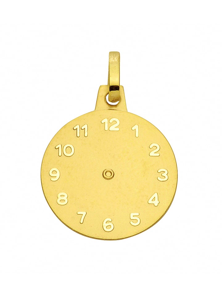 Damen 585 Gold Anhänger Taufuhr Ø 14,1 mm in gold