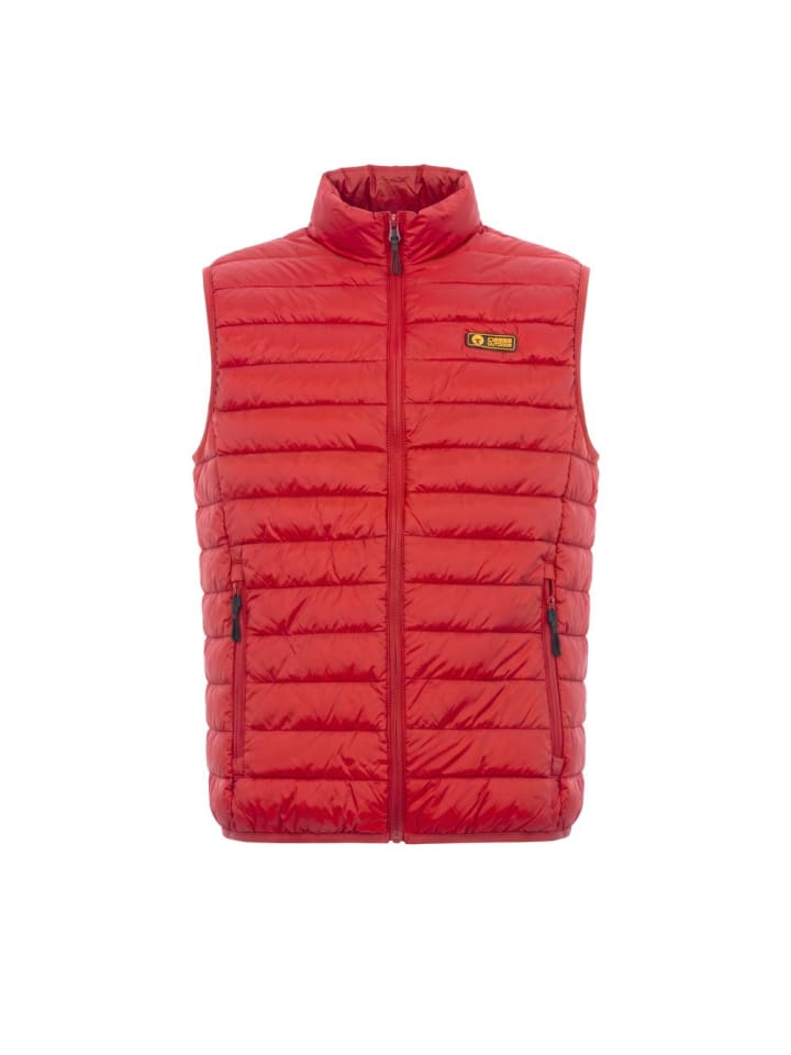 Rot Polyester Herren ärmellos Jacke