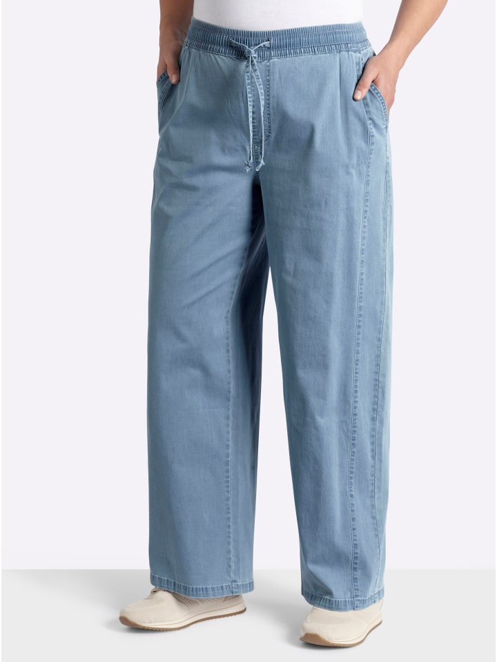 Jeans in blue-bleached