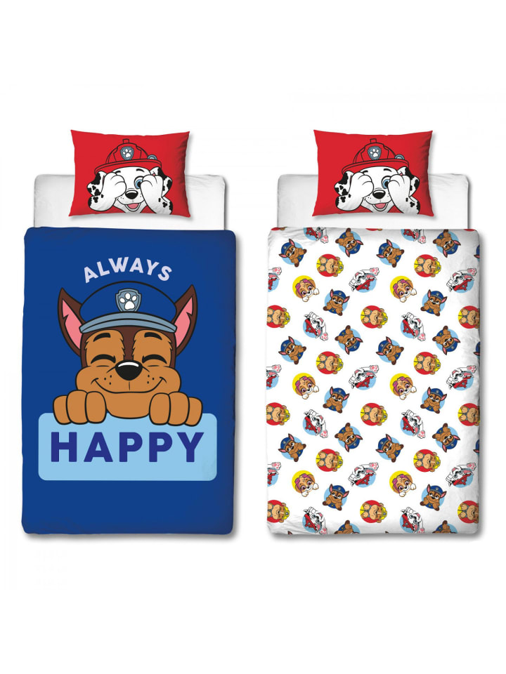 Paw Patrol Bettwäsche 100% Polyester Bettbezug 140x200 cm in Blau