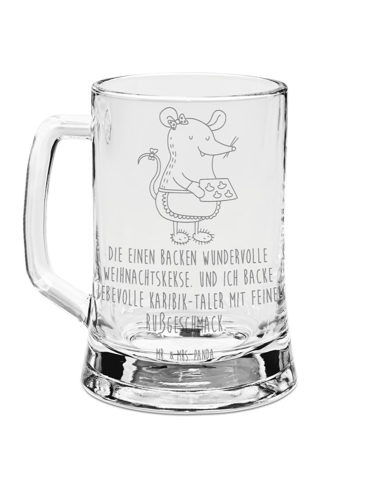 Maßkrug Maus Kekse mit Spruch in Transparent