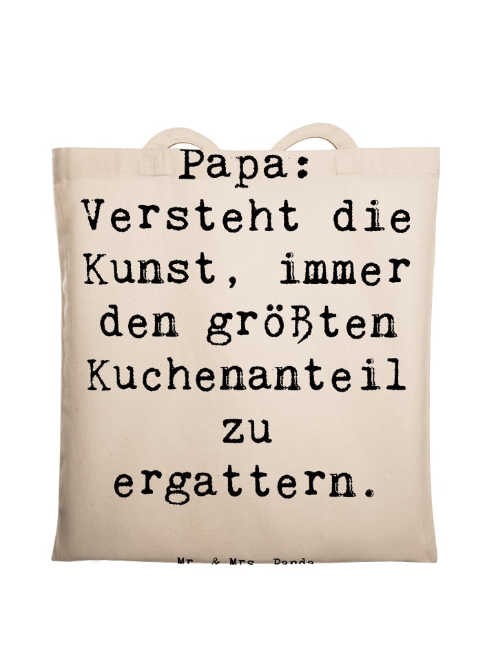 Tragetasche Papa Kuchenmeister mit Spruch in Creme