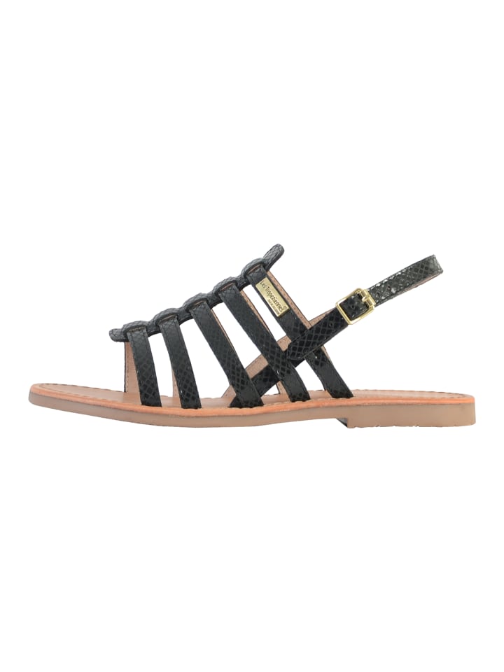 Hikano-Ledersandalen Schwarz