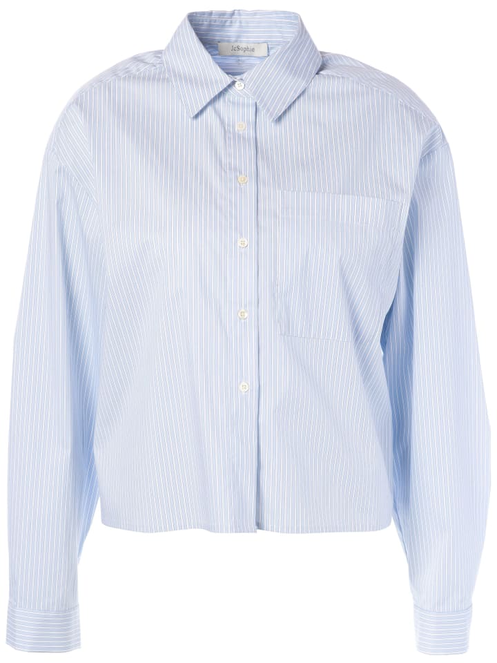 RACER Streifenbluse in Light Blue Stripes