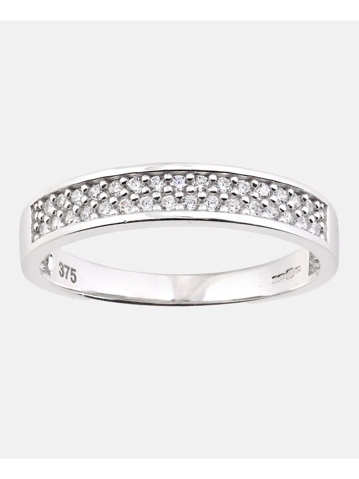 Eternity-Ring aus 375 Weißgold mit Zirkonia