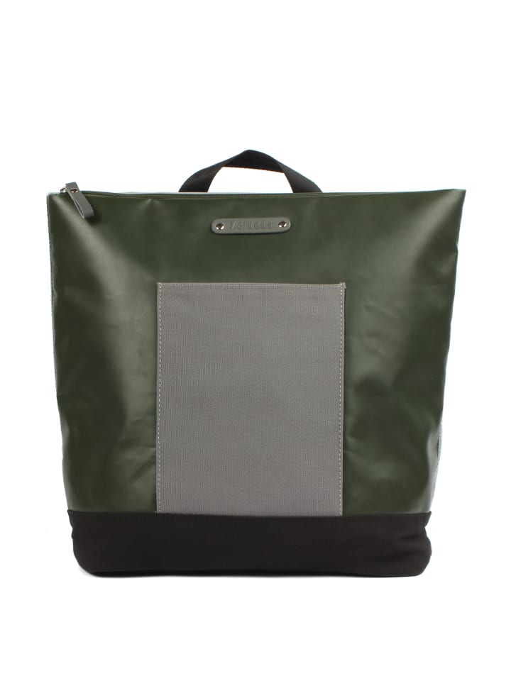 Shopper-Rucksack Nusin 7.1 in junglegreen-grey
