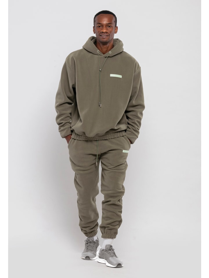 Jogginganzug Streetwear Soft Fleece Set in GREEN