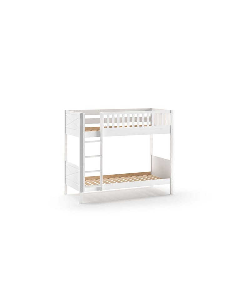 ETAGENBETT Karyl 208x175x105 aus Massivholz in Weiß