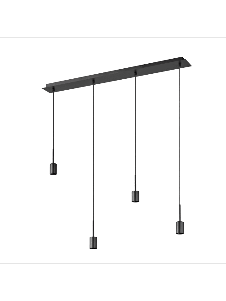 LED Pendelleuchte Design Needle Linear 4×E27 Grau