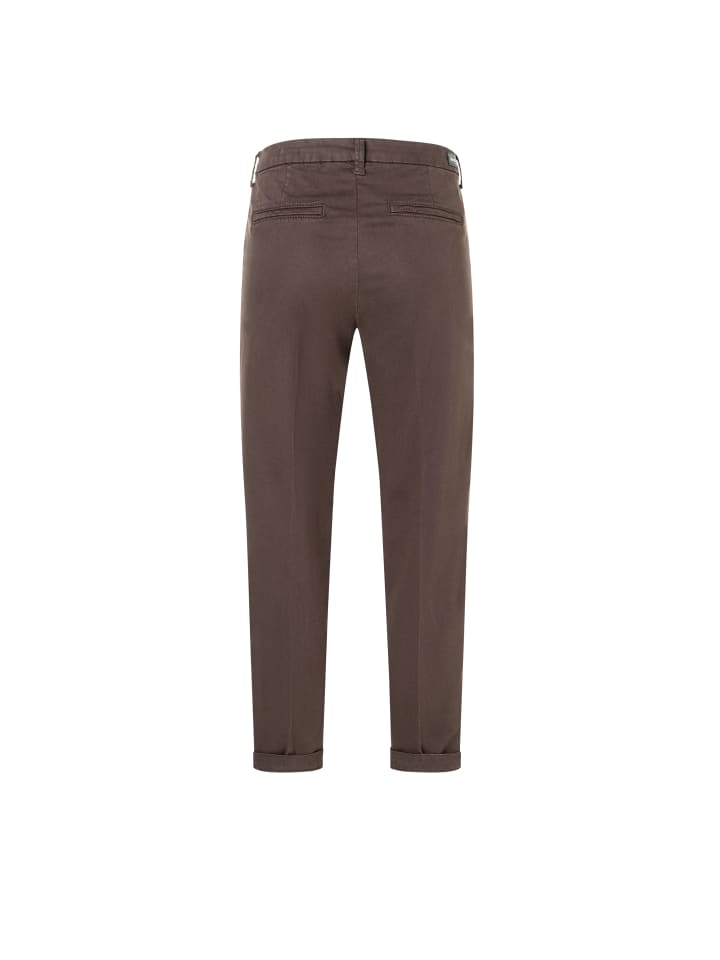 Stoffhose Chino turn up in schoko