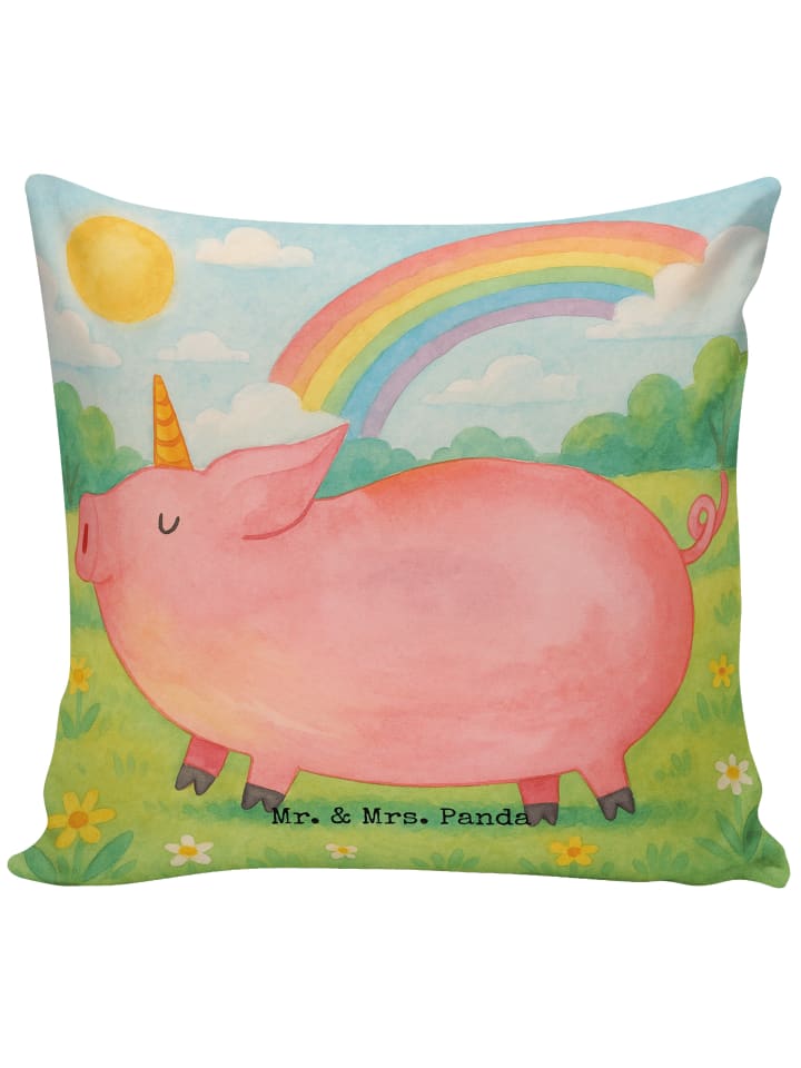 Kopfkissen Einhorn Schwein Design ohne Spruch in Weiß