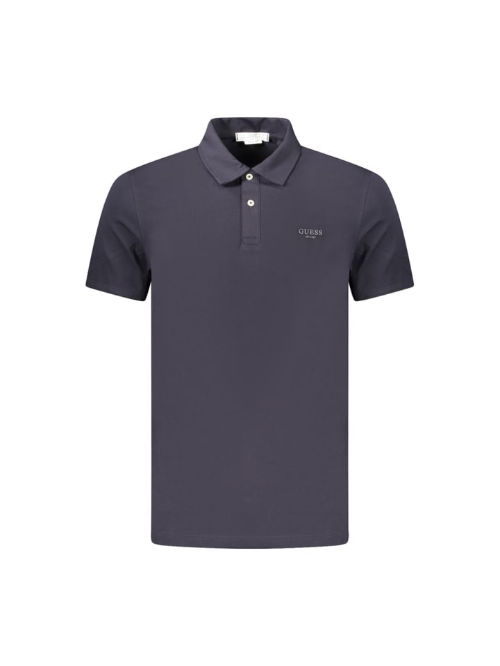Blau Baumwolle Herren Polo Hemd