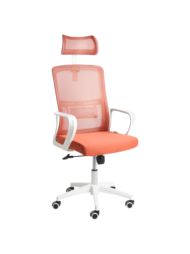 Bürostuhl MONARCH in Rot/Weiß - (W) 46 x (H) 110 x (L) 62 cm