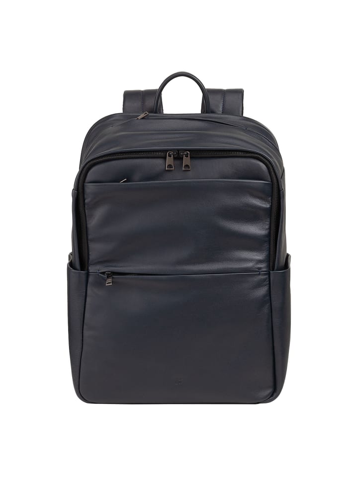 Sydney Daypack Leder 42 cm Laptopfach navy