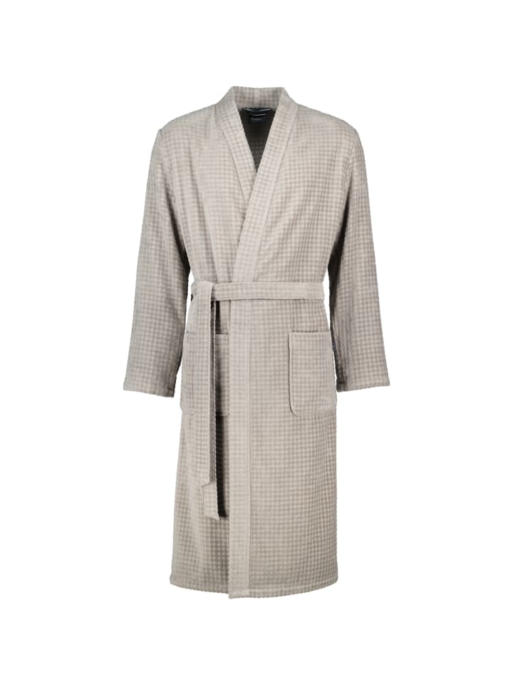 Cawö Bademäntel Herren Kimono Waffelpique 5508 graphit - 779 in graphit - 779