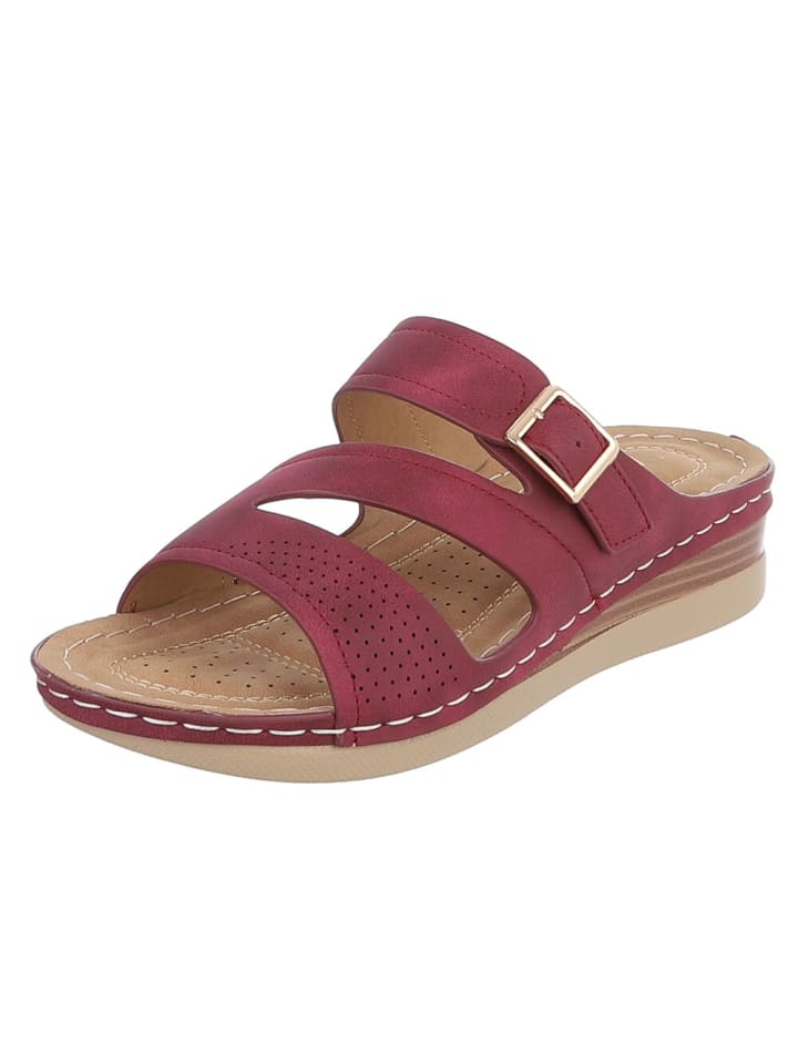 Sandale & Sandalette in Weinrot