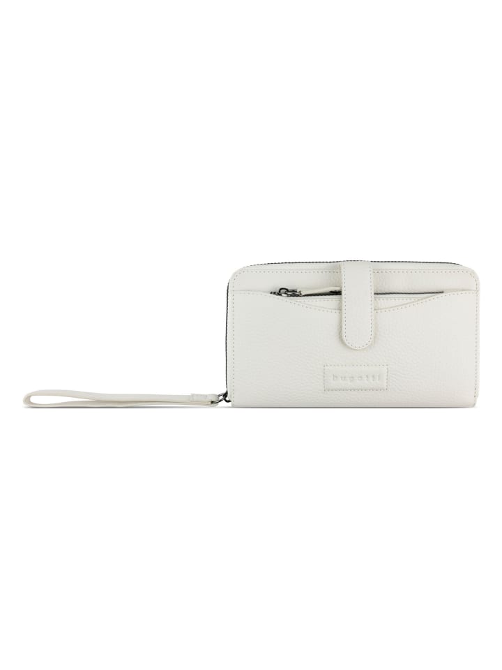 Elsa Geldbörse RFID Schutz Leder 19 cm weiß