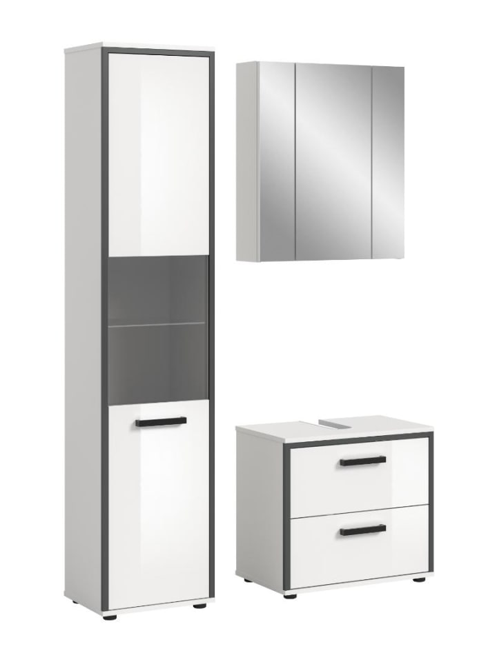 Badmöbelset Kojak Weiß 115 x 37 cm