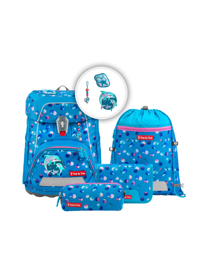 Grundschulranzen FIT "Dolphin Finja" 5-teilig in Blau