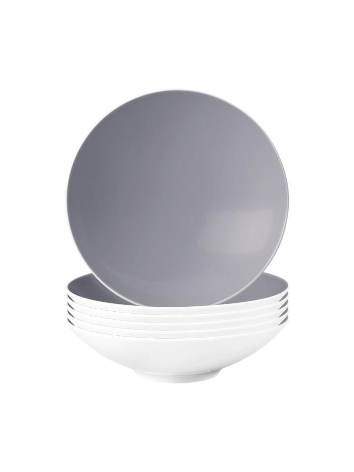 6er Set Suppenteller Life Fashion in Elegant Grey ø 20 cm