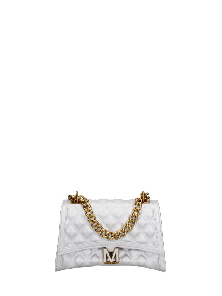 Handtasche in LIGHT GRAY AND BRASS