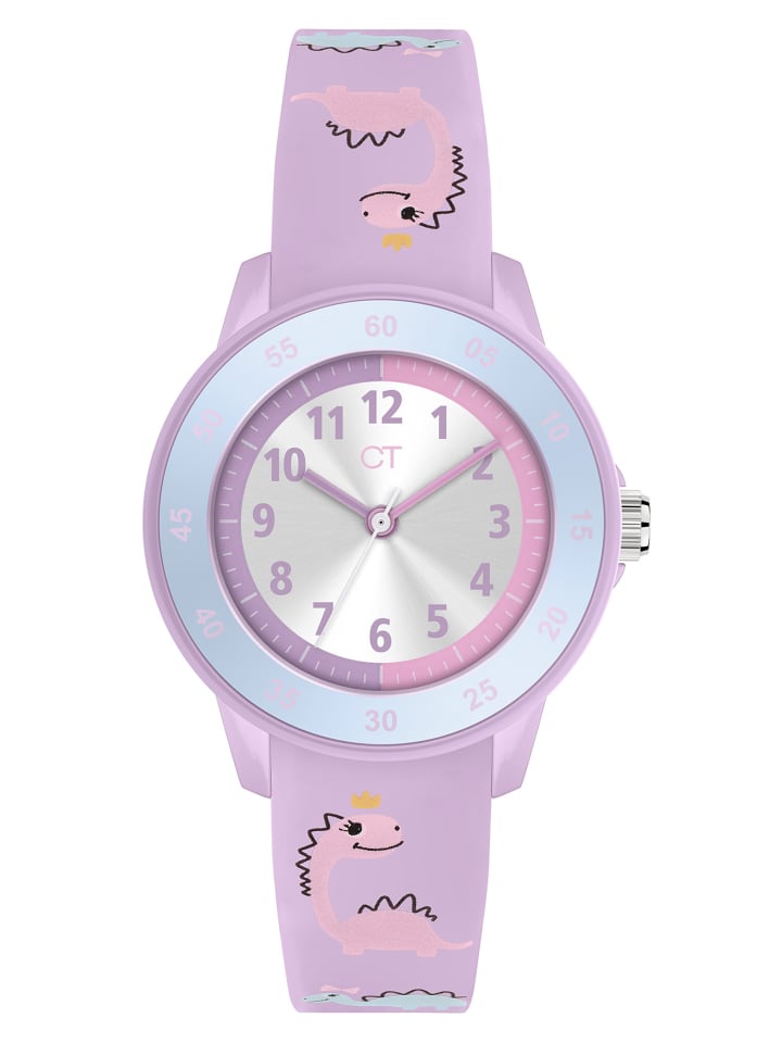 Armbanduhr The Cool Pink Dino in lila