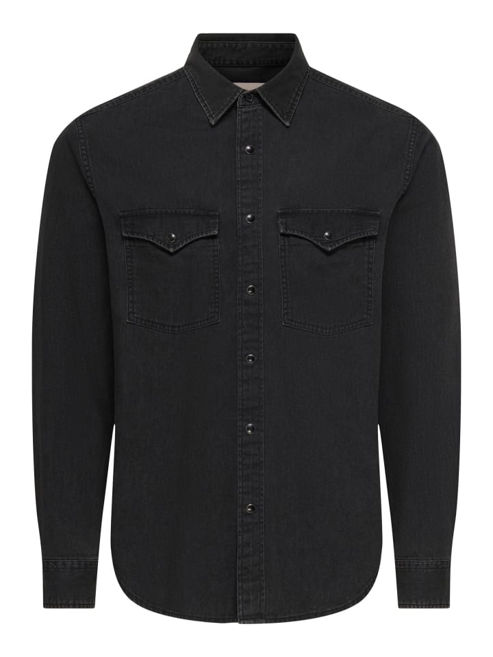 Hemd in Black Denim