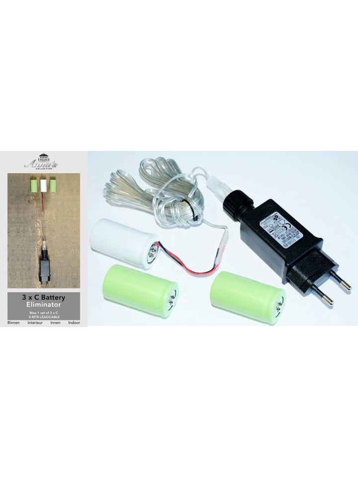 Batterie Netzteil Adapter 3x C Baby LR14 Batterien Wandler