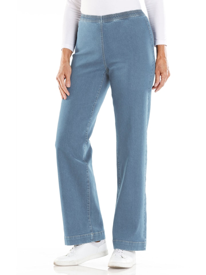 Jeans in blue-bleached