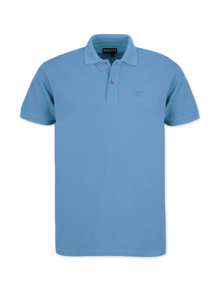 Shirt " Basic Polo " in aegean-blue