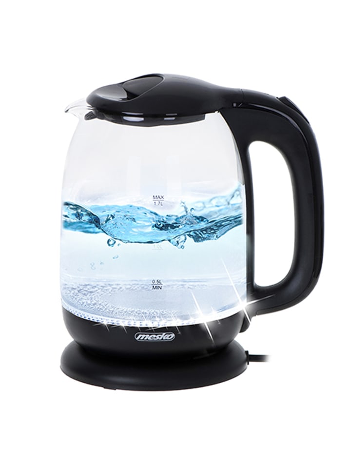 MS 1302b Glas-Wasserkocher schwarz 1,7 Liter