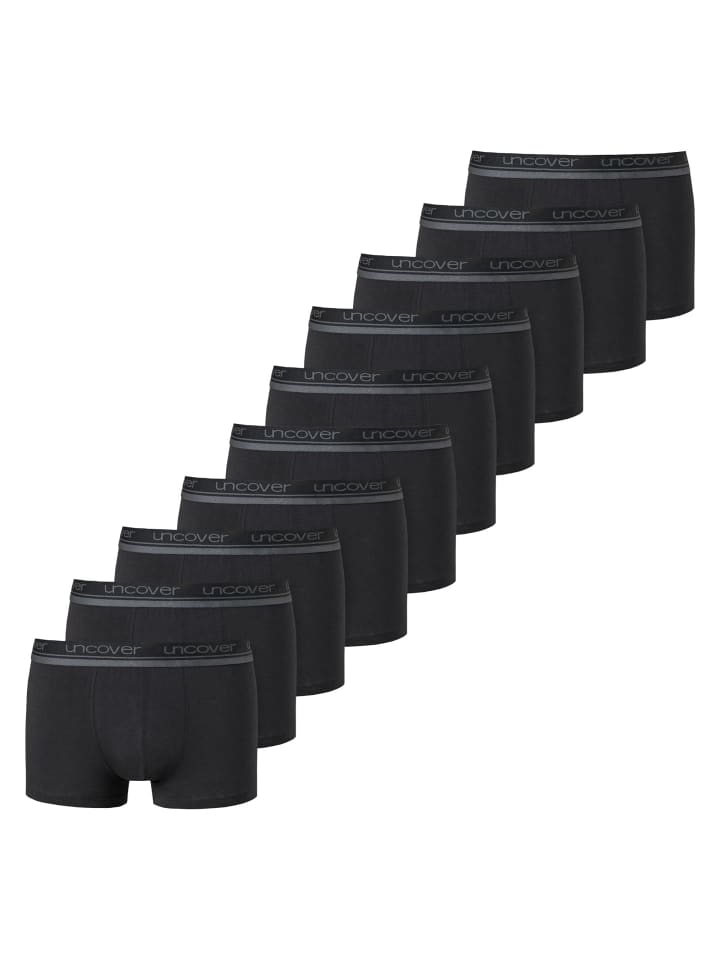 Boxershort 10er Pack in Schwarz