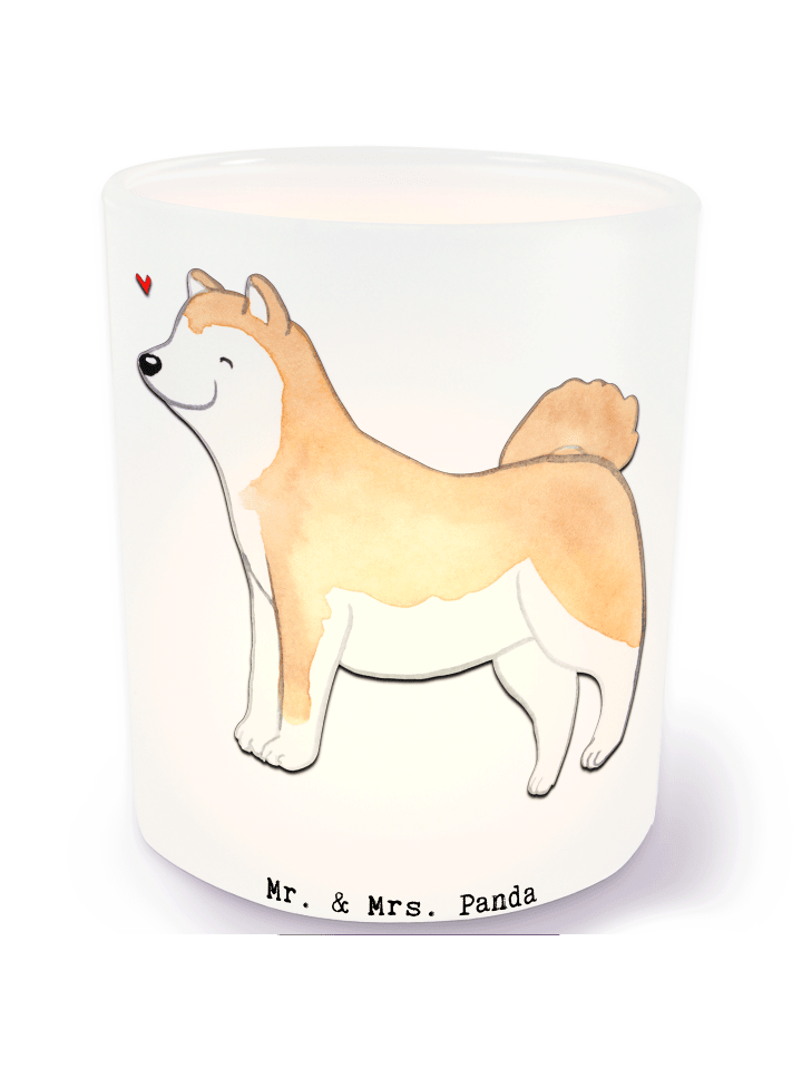 Windlicht Akita Inu Lebensretter ohne Spruch in Transparent