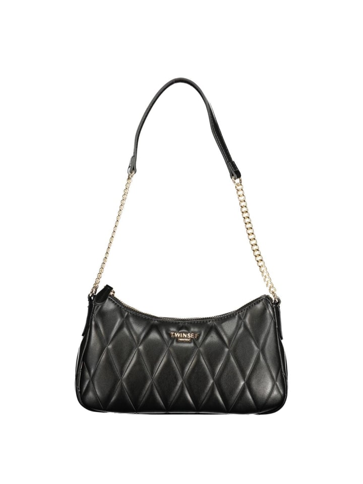 Schwarz Polyurethan Damen Schulter Tasche